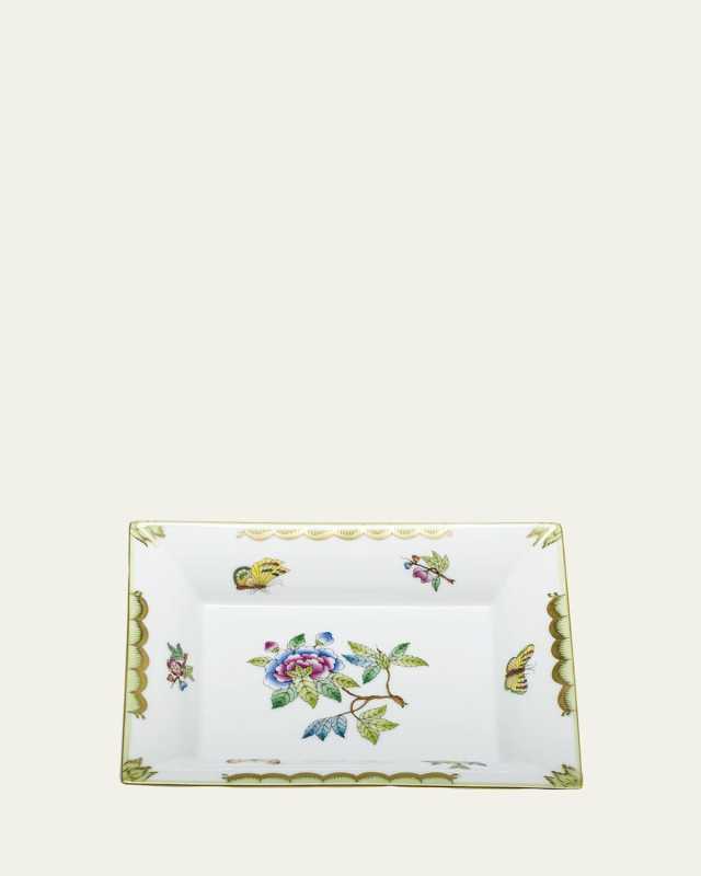 Queen Victoria Green Jewelry Tray